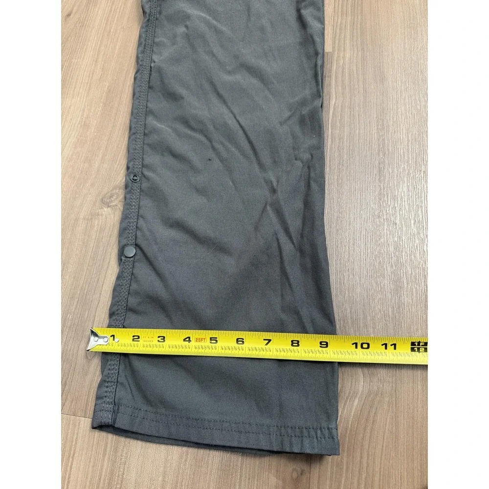 PrAna Pants Mens 38x30‎ Zion Gray Hiking Cargo Adjustable Waist Snap Hem Outdoor